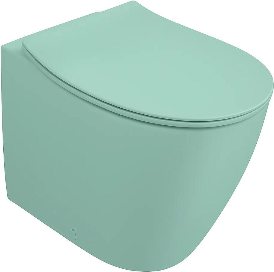 Isvea Sentimenti staande toiletpot randloos 52x36cm mintgroen