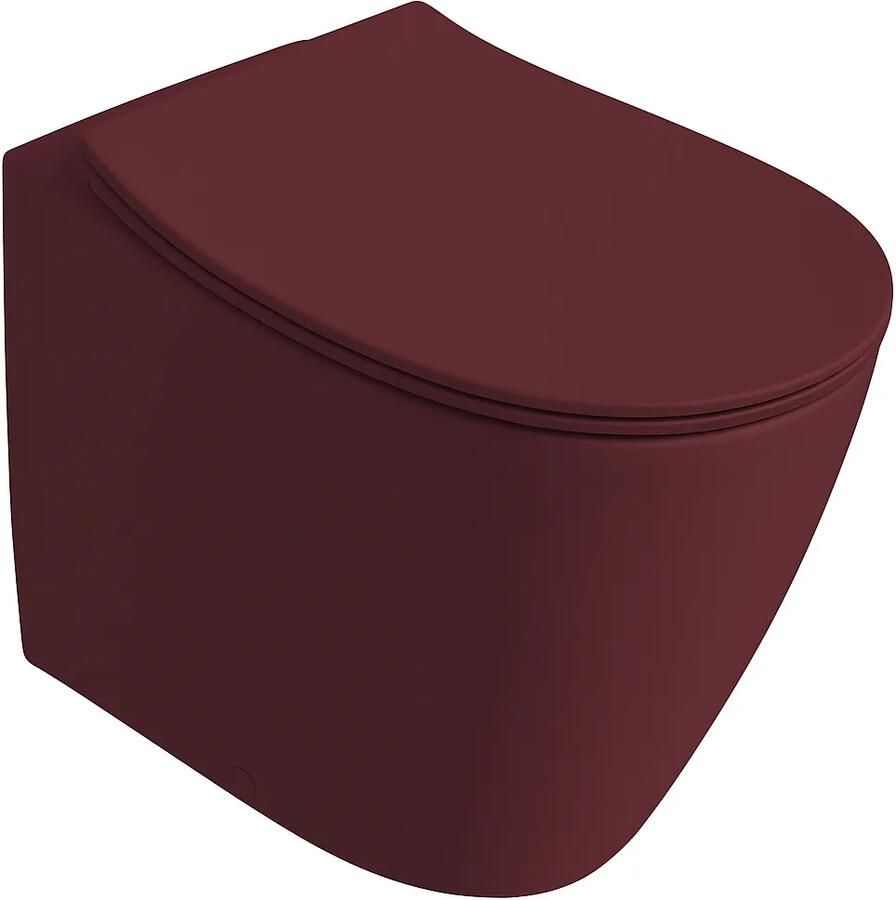 Isvea Sentimenti staande toiletpot randloos 52x36cm rood