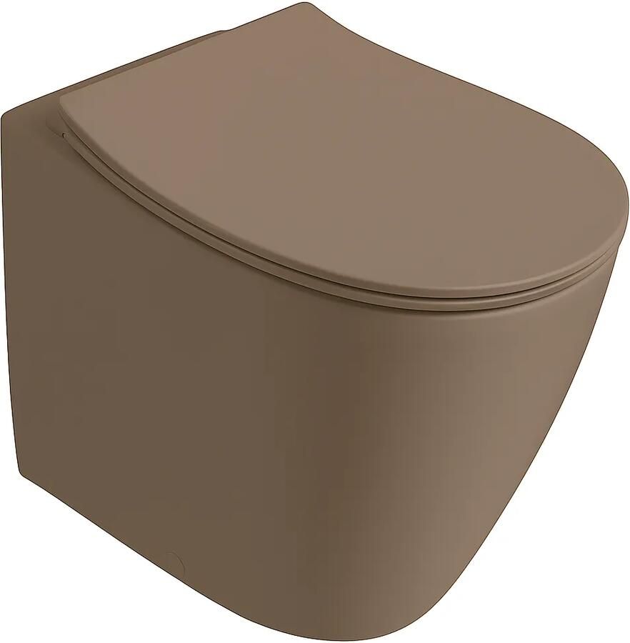 Isvea Sentimenti staande toiletpot randloos 52x36cm taupe