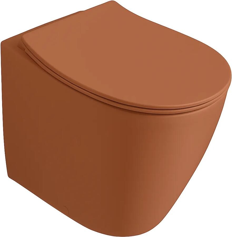 Isvea Sentimenti staande toiletpot randloos 52x36cm terracotta