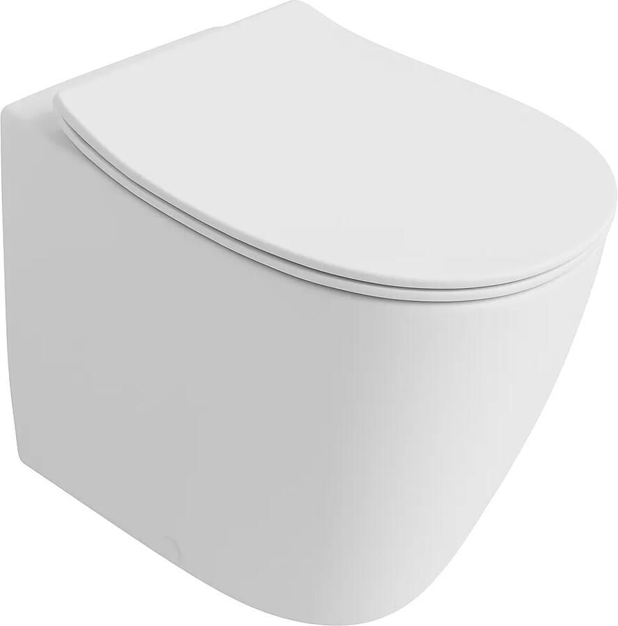 Isvea Sentimenti staande toiletpot randloos 52x36cm wit mat