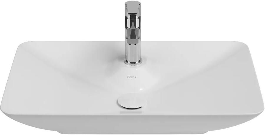 Isvea Sistema Y waskom met kraangat 60cm wit glans