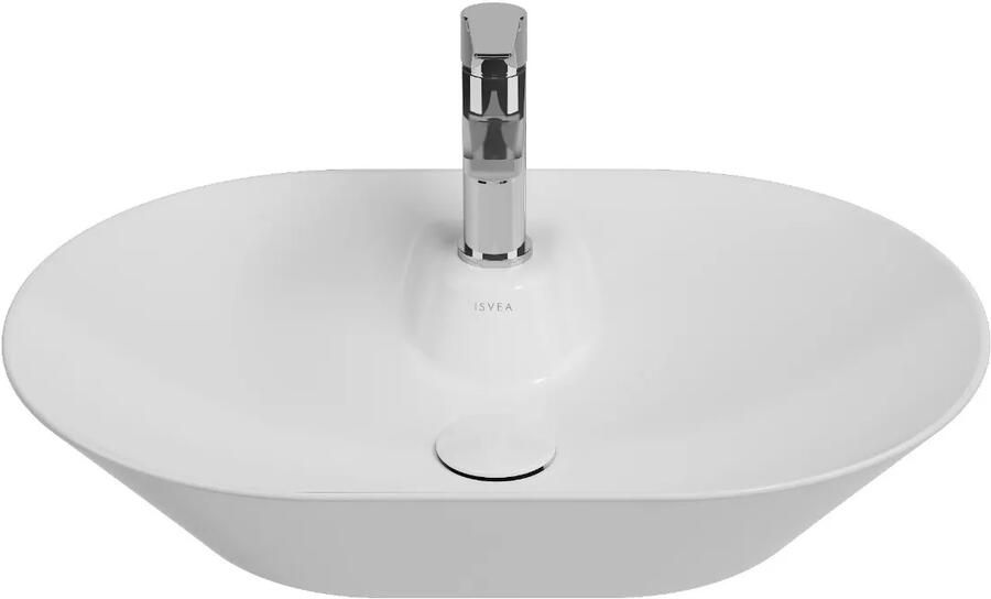 Isvea Sistema Y waskom met kraangat 60cm wit glans