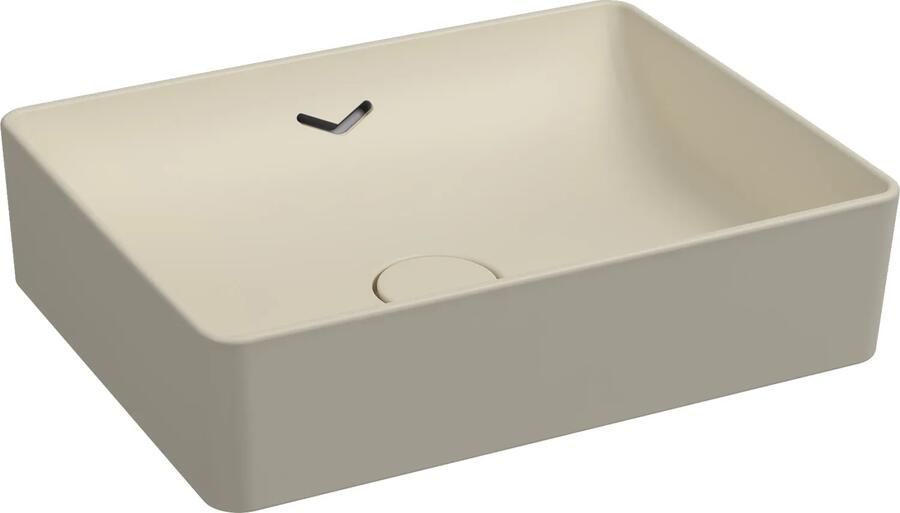 Isvea Vea opbouw wastafel met kraangat 50cm ivoor