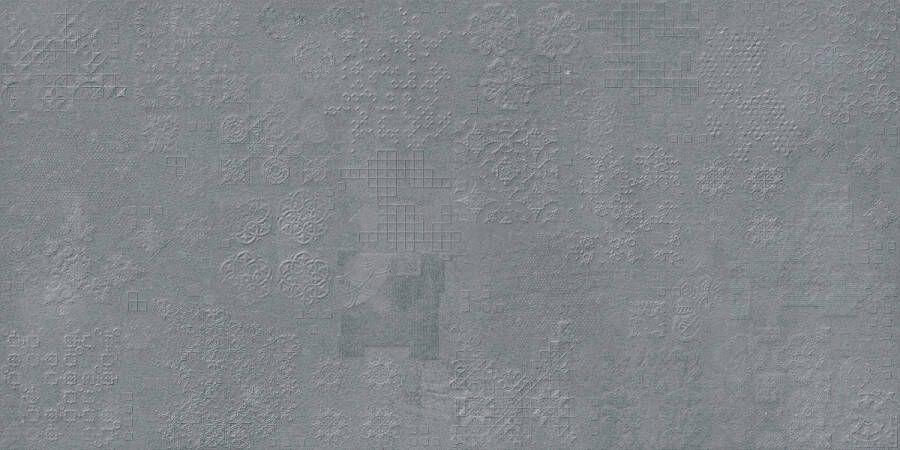 Jabo Beton Cire Bercy Blu wandtegel reliëf blauwgrijs 60x120cm gerectificeerd