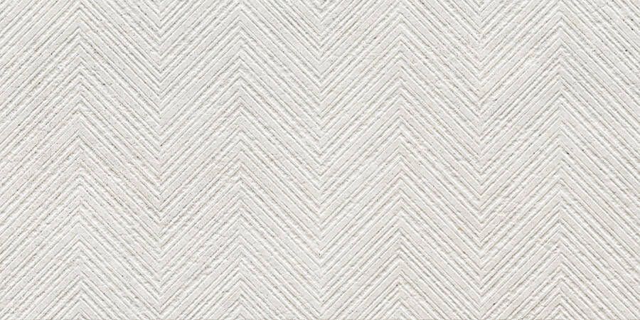 Jabo Borneo White wandtegel geometrisch 60x120cm gerectificeerd