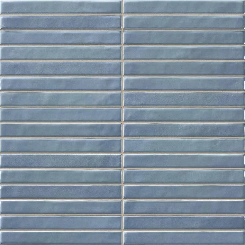 Jabo Pencil Kromo Teal mozaïektegel 35x35cm