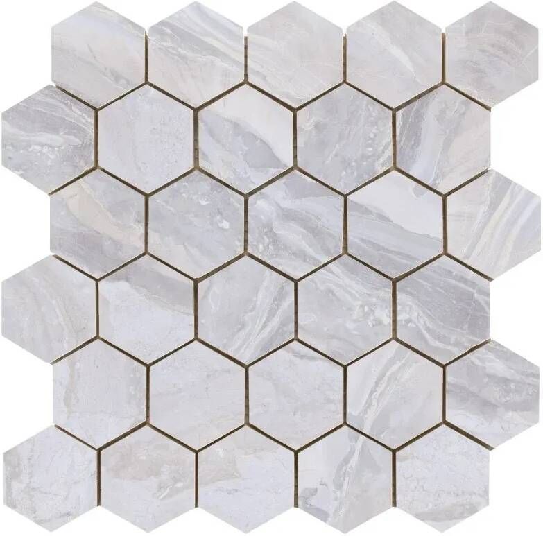 Jabo Luxury White hexagon mozaïek 26x27cm