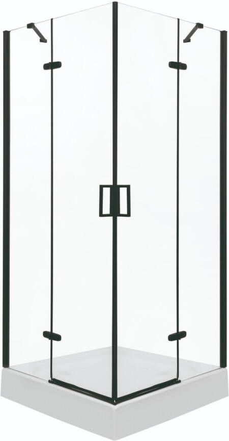 Kerra Flow complete douchecabine 90x90 zwart mat
