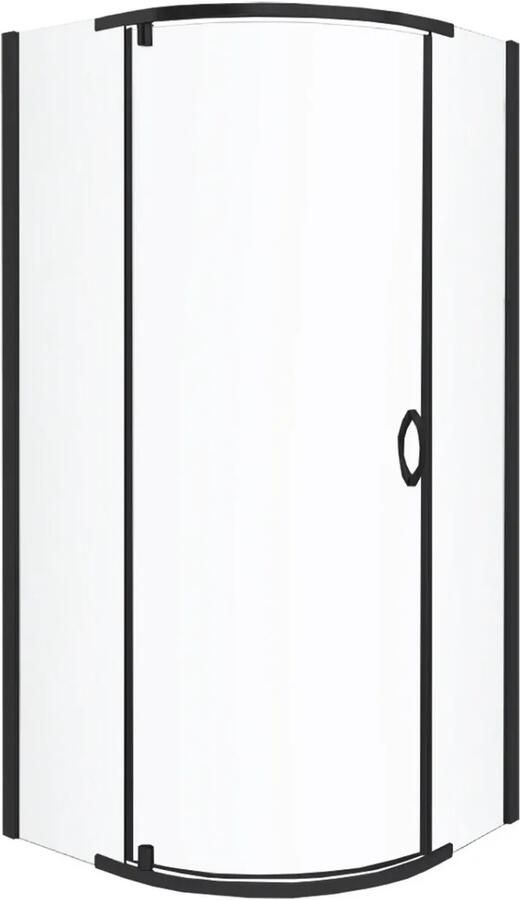 Kerra Splash douchecabine 89x89cm kwartrond zwart mat