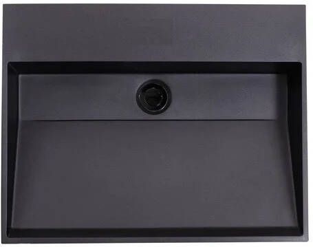 Lambini Designs Arona wastafel quartz 60cm zonder kraangat zwart mat