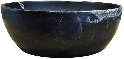 Lambini Designs Colorno waskom marmer 41cm black emperador