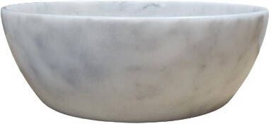 Lambini Designs Colorno waskom marmer 41cm white imperial