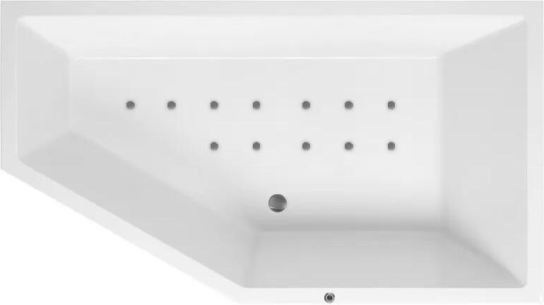 Lambini Designs Florence bubbelbad 160x90cm elektronisch rechts met 12 aerojets RVS