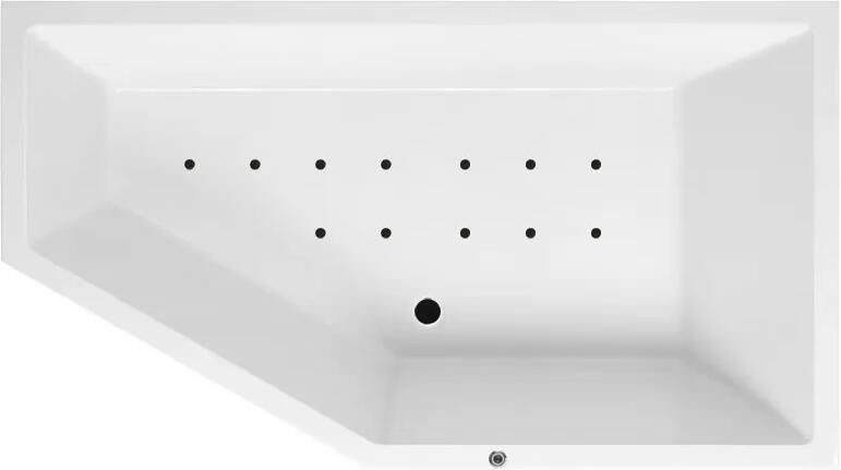 Lambini Designs Florence bubbelbad 160x90cm elektronisch rechts met 12 aerojets zwart