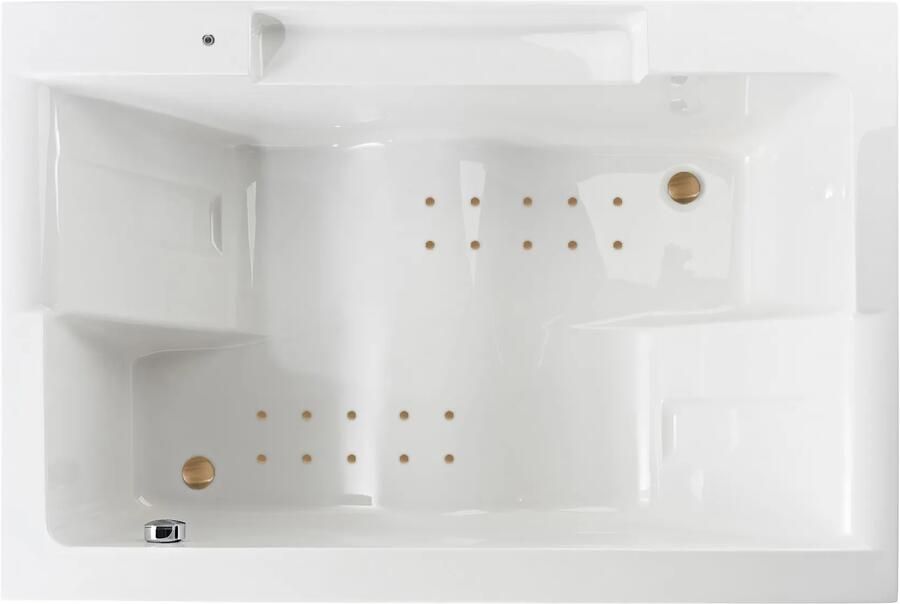 Lambini Designs Puglia bubbelbad 180x120cm elektronisch met 12 aerojets goud