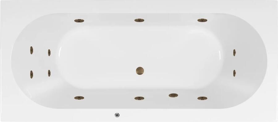 Lambini Designs Round bubbelbad 190x90cm elektronisch met 6+4+2 hydrojets rose goud