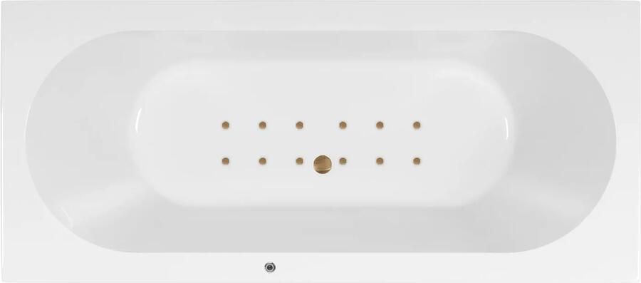 Lambini Designs Round bubbelbad 170x75cm elektronisch met 12 aerojets goud