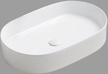 Lambini Designs Mira waskom keramiek 60x38cm wit glans