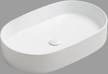 Lambini Designs Mira waskom keramiek 60x38cm wit mat