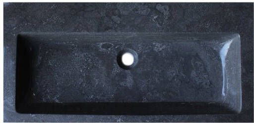Lambini Designs Novara compacte wastafel natuursteen 100cm zonder kraangat