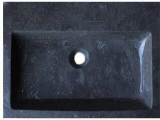 Lambini Designs Novara compacte wastafel natuursteen 60cm zonder kraangat