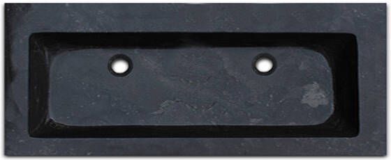 Lambini Designs Novara wastafel natuursteen 120cm enkel zonder kraangaten