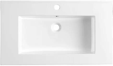 Lambini Designs Pavia wastafel keramiek 60cm met kraangat wit glans