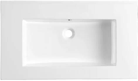 Lambini Designs Pavia wastafel keramiek 60cm zonder kraangat wit glans