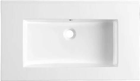 Lambini Designs Pavia wastafel keramiek 80cm zonder kraangat wit glans