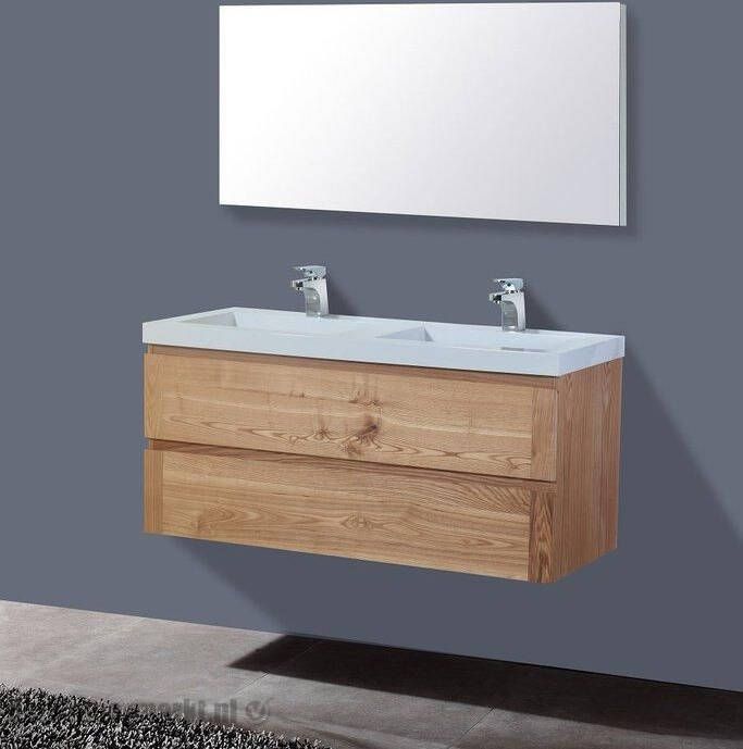 Lambini Designs Senza Wood badkamermeubel 120cm 2 kraangaten eiken