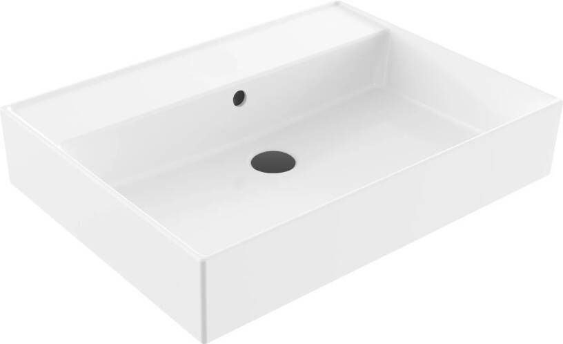 Lambini Designs Valenza wastafel keramiek 60cm zonder kraangat wit glans