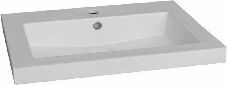 Lambini Designs Varese wastafel keramiek 60cm met kraangat wit glans