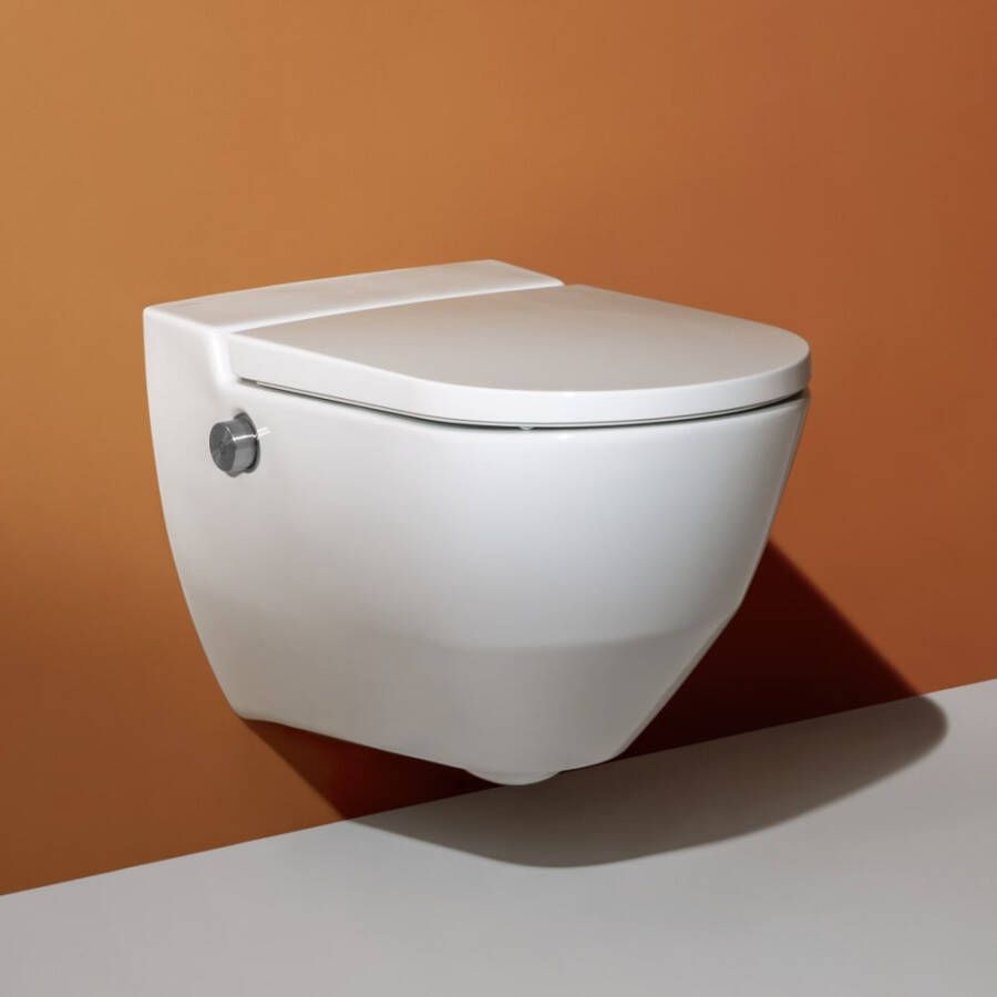 Laufen Navia douche wc randloos met softclose zitting wit glans