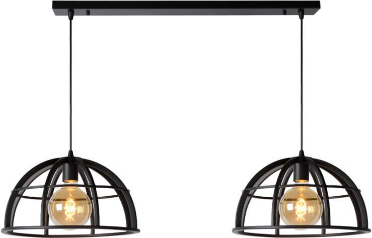 Lucide Dikra hanglamp 110cm 2x E27 zwart