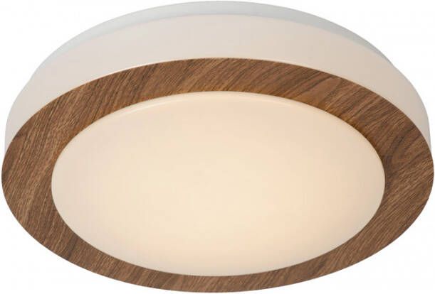 Lucide Dimy Plafonnière Badkamer LED 12W 3000K IP21 Hout