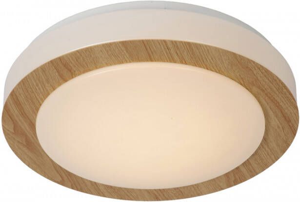 Lucide Dimy Plafonnière Badkamer LED 12W 3000K IP21 Licht Hout