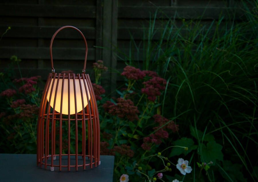 Lucide Fjara oplaadbare LED lamp 0.3W 25x18cm roest bruin