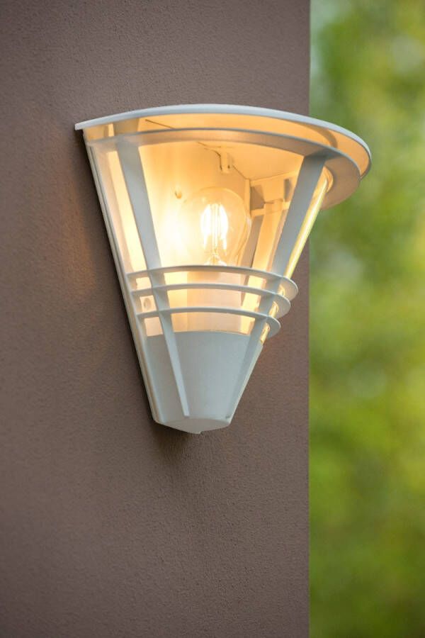 Lucide Livia halfronde LED wandlamp 60W 27x18cm wit