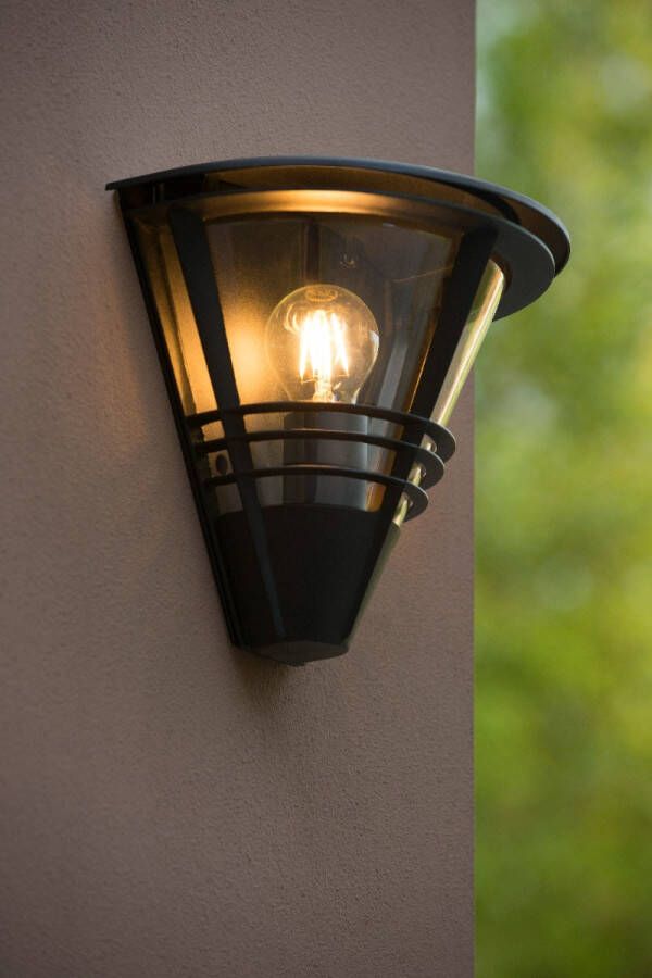 Lucide Livia halfronde LED wandlamp 60W 27x18cm zwart