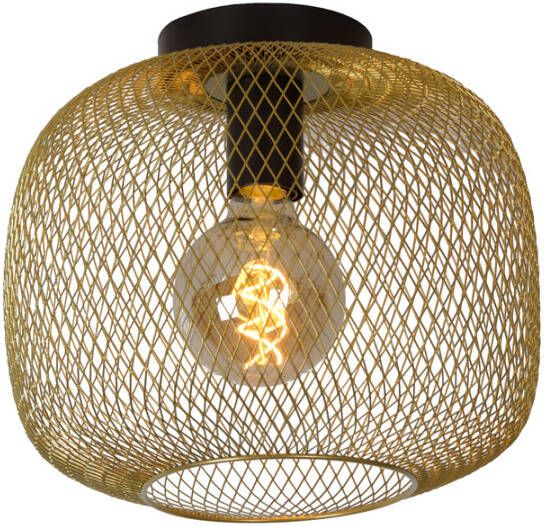 Lucide Mesh plafondlamp 30cm 1x E27 goud mat