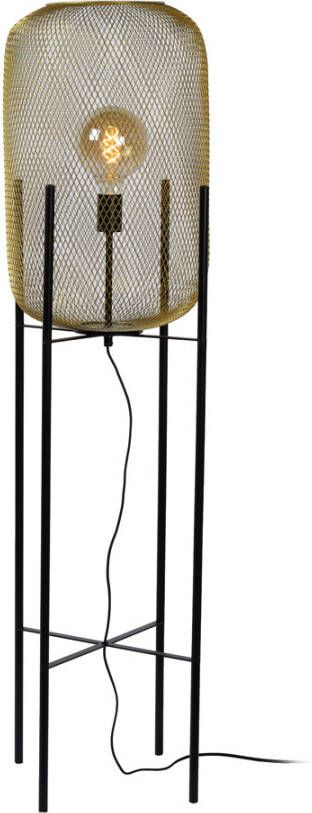 Lucide Mesh staande lamp 135cm 1x E27 goud mat