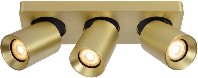 Lucide Nigel plafondlamp 3x 5W goud mat