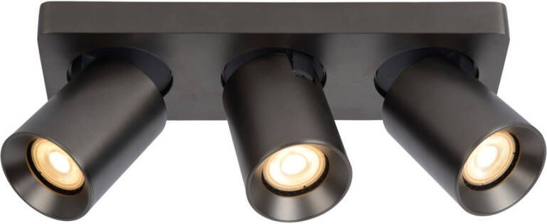 Lucide Nigel plafondlamp 3x 5W gunmetal