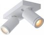 Lucide Taylor Plafondspot Badkamer LED Dim to warm GU10 2x5W 2200K 3000K IP44 Wit - Thumbnail 1