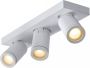 Lucide Taylor Plafondspot Badkamer LED Dim to warm GU10 3x5W 2200K 3000K IP44 Wit - Thumbnail 1