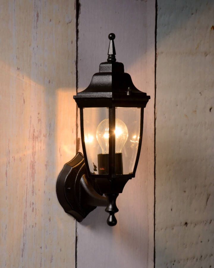 Lucide Tireno lantaarn LED wandlamp 60W 32x19cm zwart