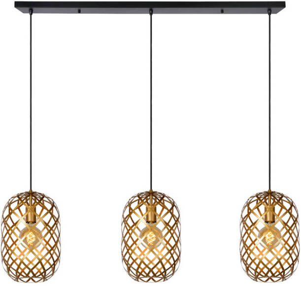 Lucide Wolfram hanglamp 110cm 3x E27 goud mat