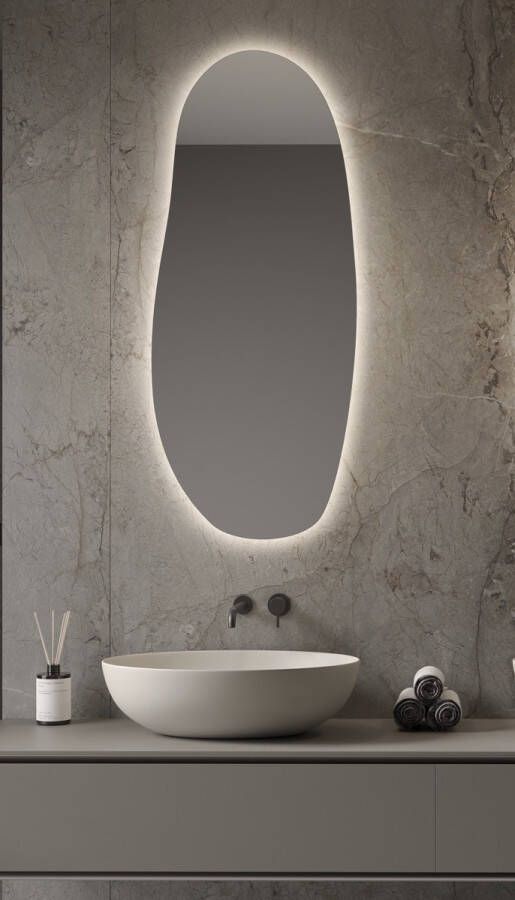Martens Design Amsterdam spiegel met LED verlichting spiegelverwarming en sensor 50x100cm