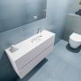 Mondiaz ADA Toiletmeubel 100x30x50cm met 1 kraangaten 2 lades cale mat Wastafel Lex midden Solid Surface Wit FK75341958 - Thumbnail 3